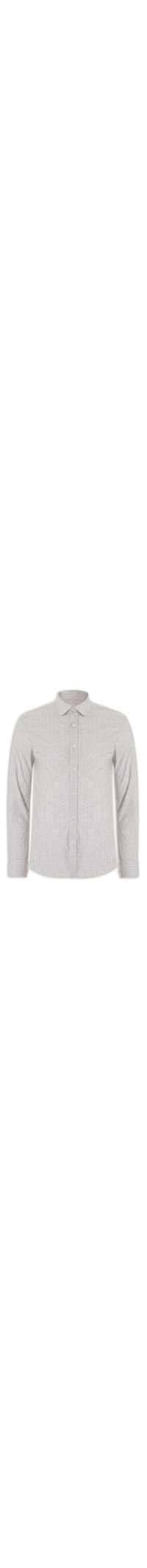 Camisa Masculina Social Manga Longa Slim Fit - Cinza