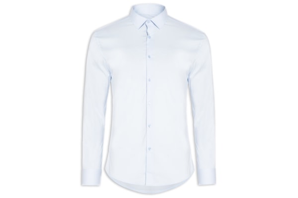 Camisa Masculina Social Manga Longa Tecnológico Premium - Azul