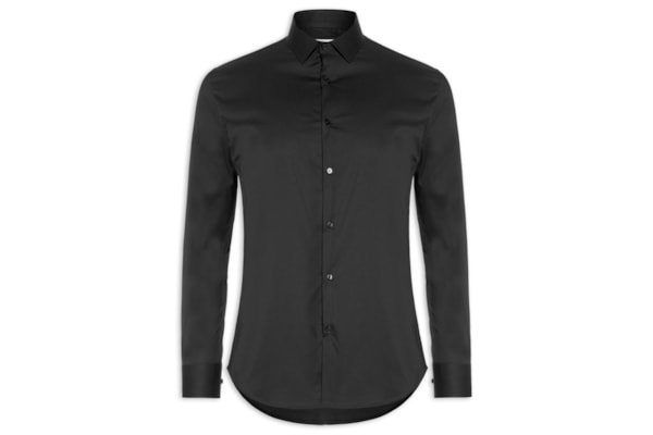 Camisa Masculina Social Manga Longa Tecnológico Premium - Preto