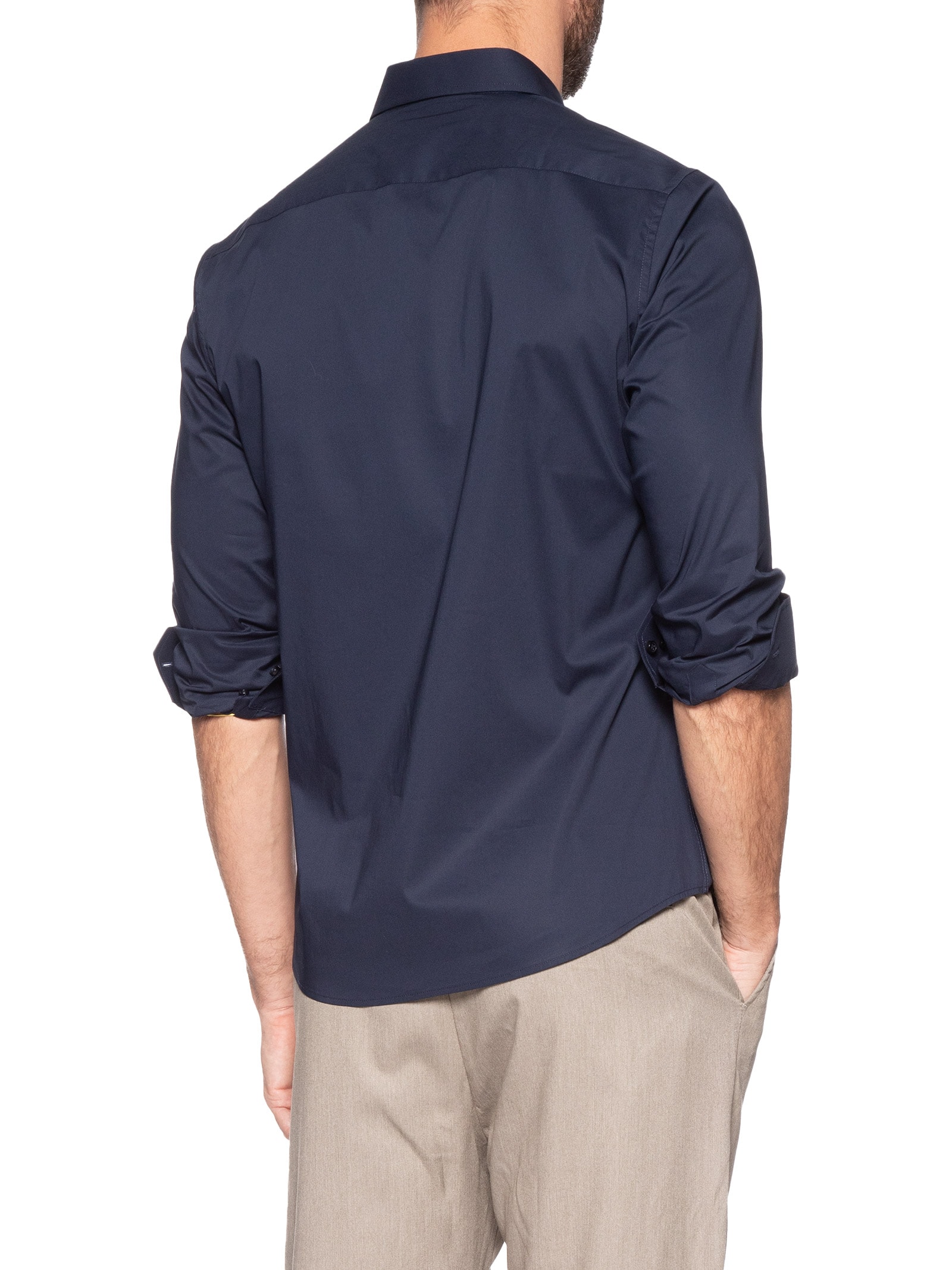 Camisa Masculina Social Ml Tech Work Premium Azul '2 Essential