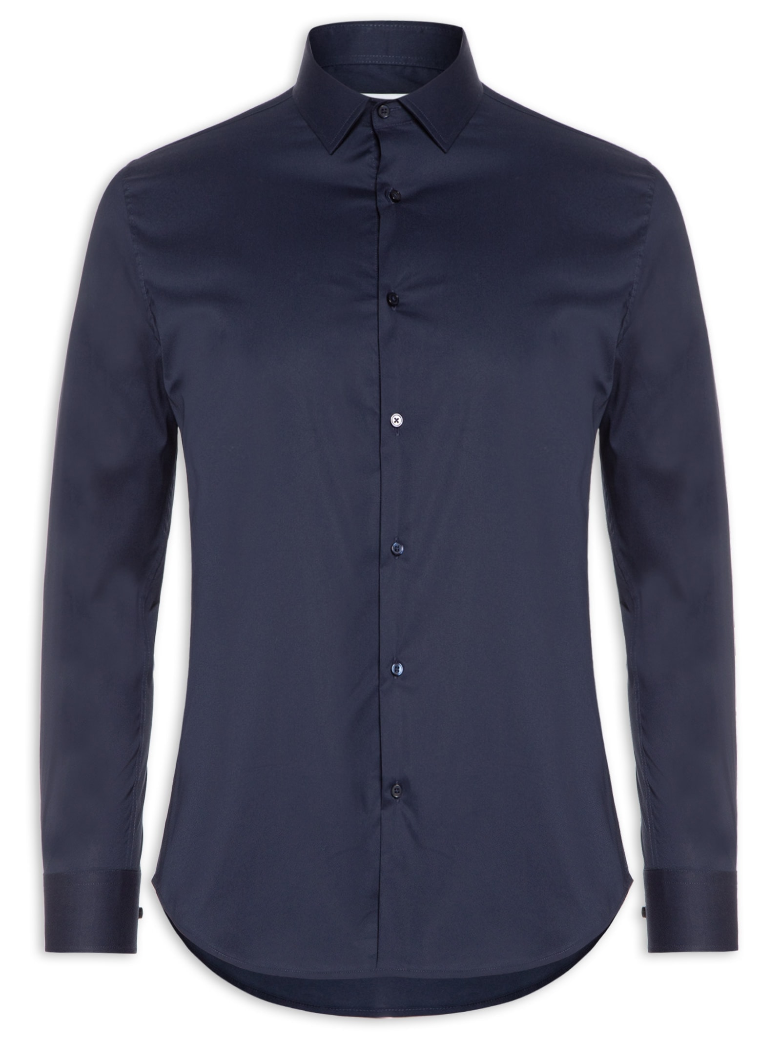 Camisa Masculina Social Ml Tecnológico Work Premium Azul '2 Essential