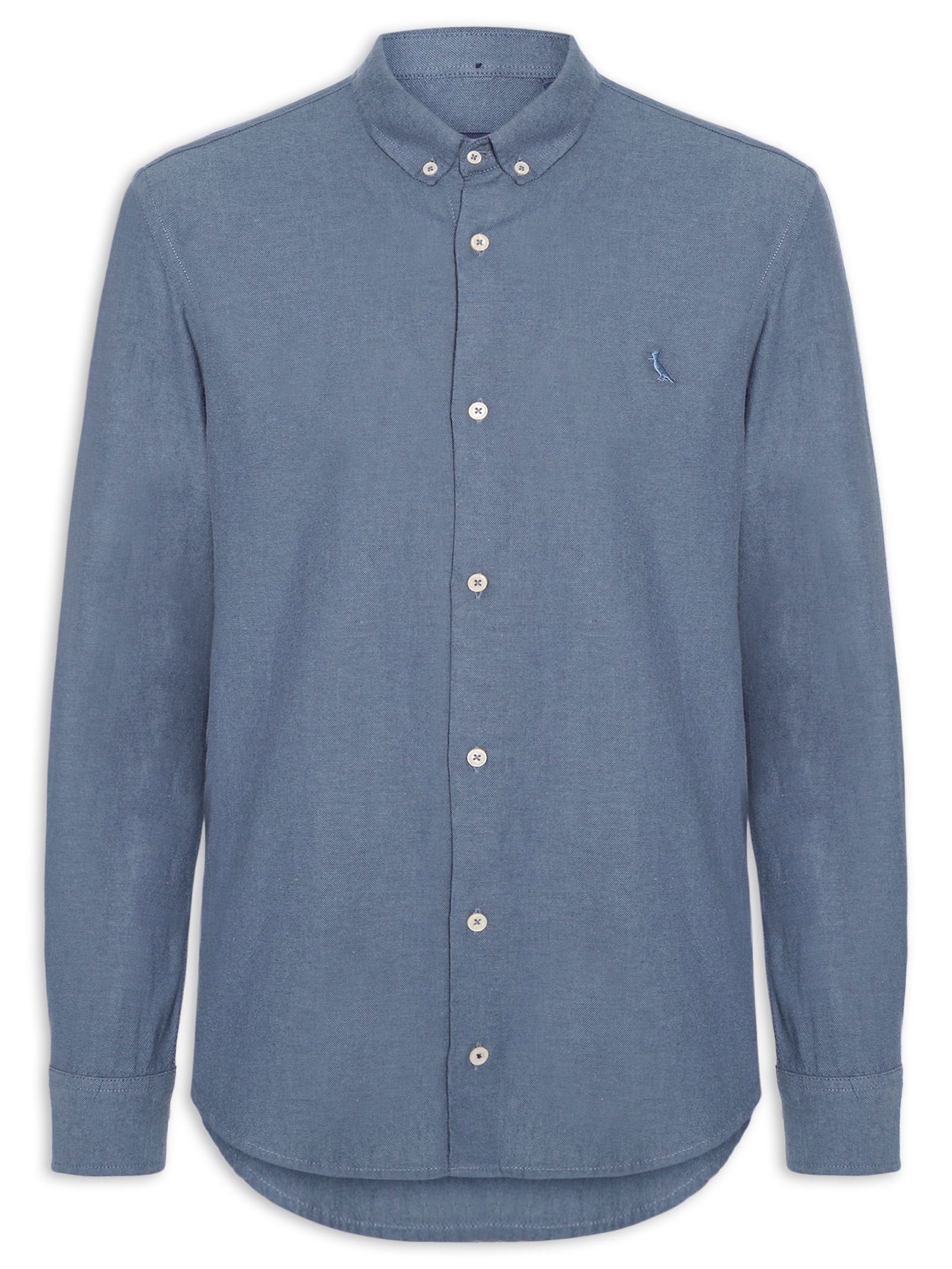 Camisa Masculina Social New Oxford Color Azul Reserva