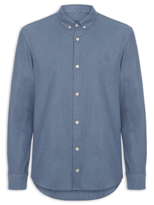 Camisa Masculina Social New Oxford Color – Azul