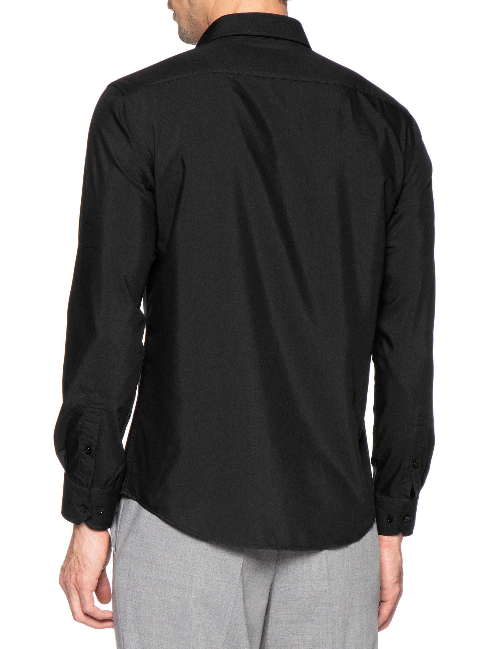 Camisa Masculina Social Regular Fit Algodão E Modal Preto '2 Essential