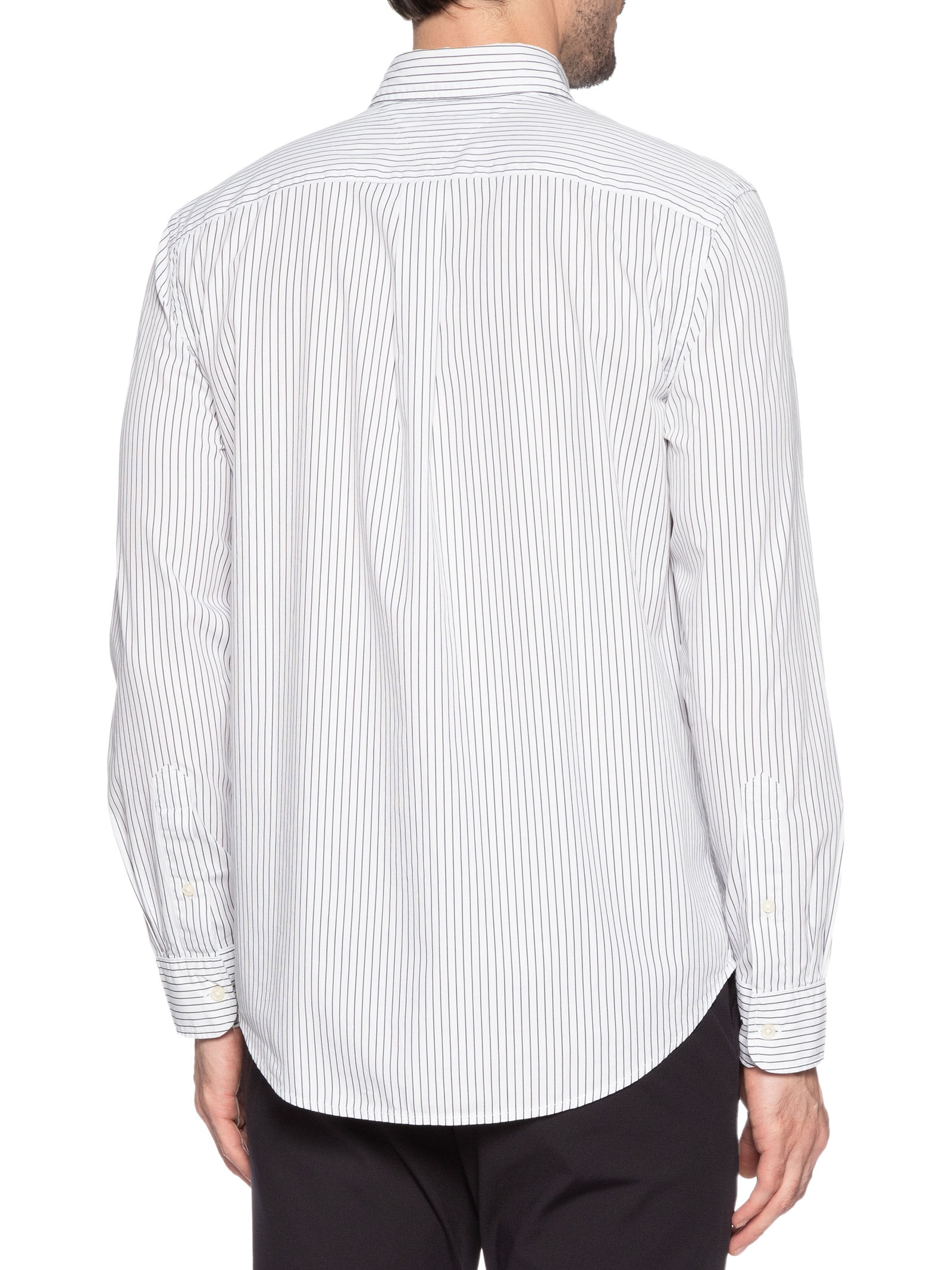 Camisa Masculina Social Regular Fit Em Popline Estampada Azul Tommy Hilfiger