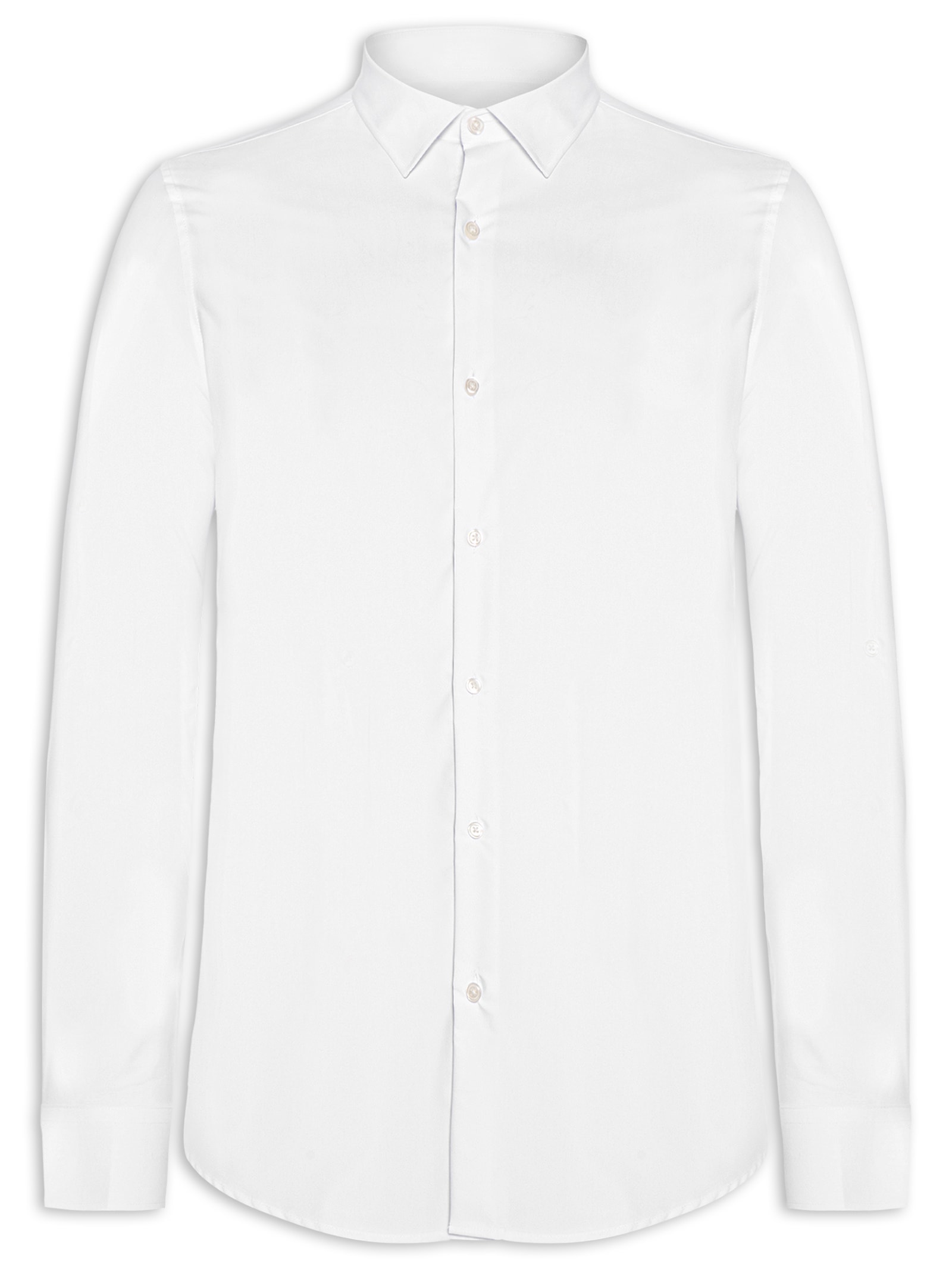 Camisa Masculina Social Slim Fit Algodão E Modal Branco '2 Essential