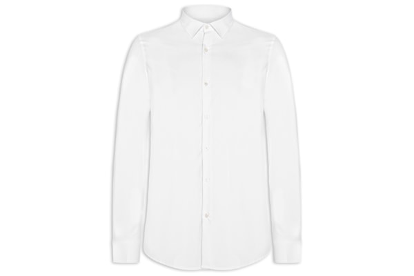 Camisa Masculina Social Slim Fit Algodão E Modal - Branco