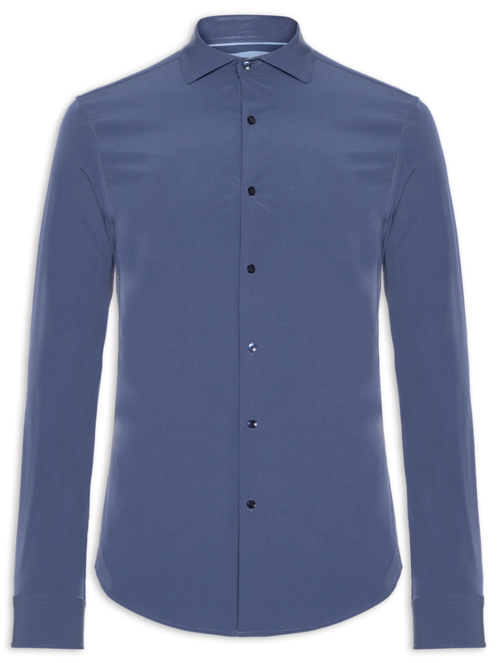 Camisa Masculina Social Slim Fit Azul  '2 Essential