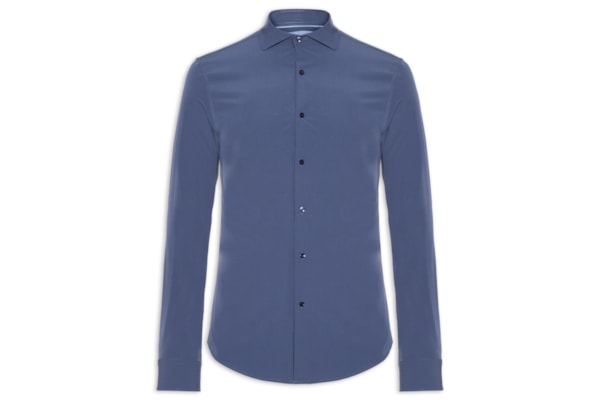 Camisa Masculina Social Slim Fit - Azul 