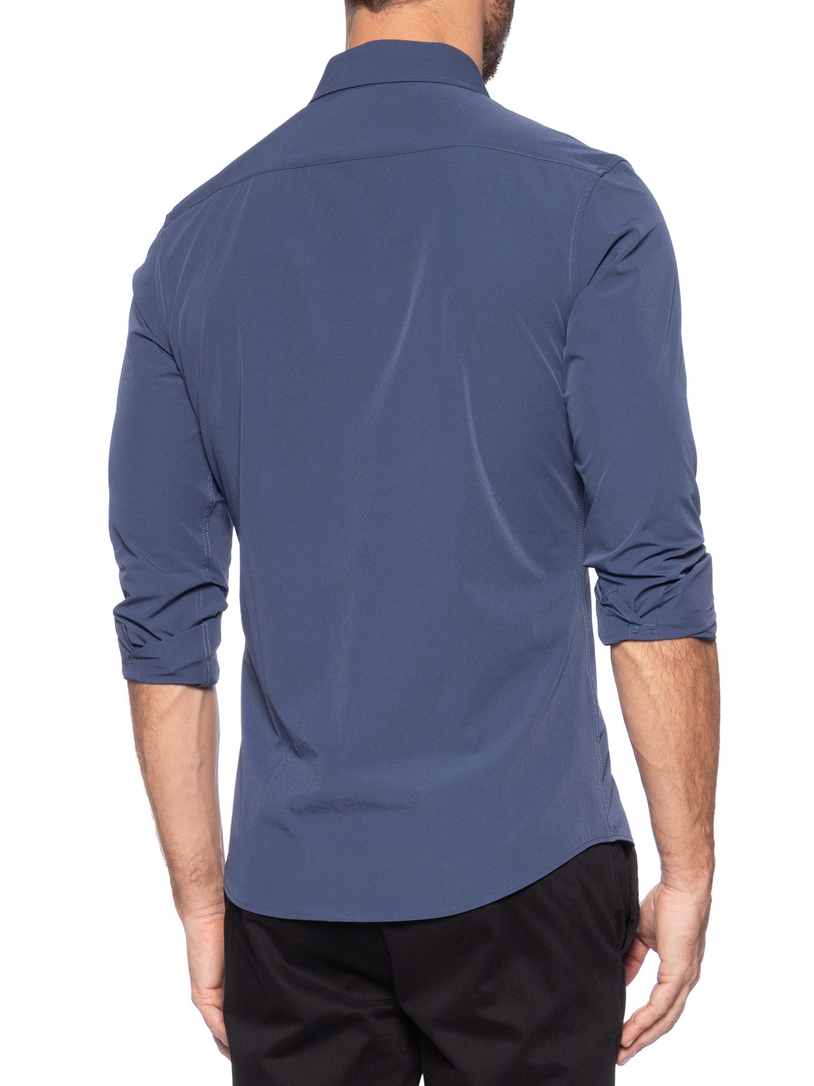 Camisa Masculina Social Slim Fit Azul  '2 Essential