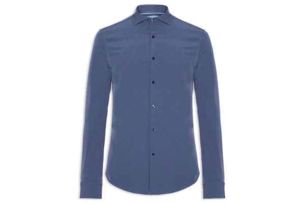 Camisa Masculina Social Slim Fit - Azul 