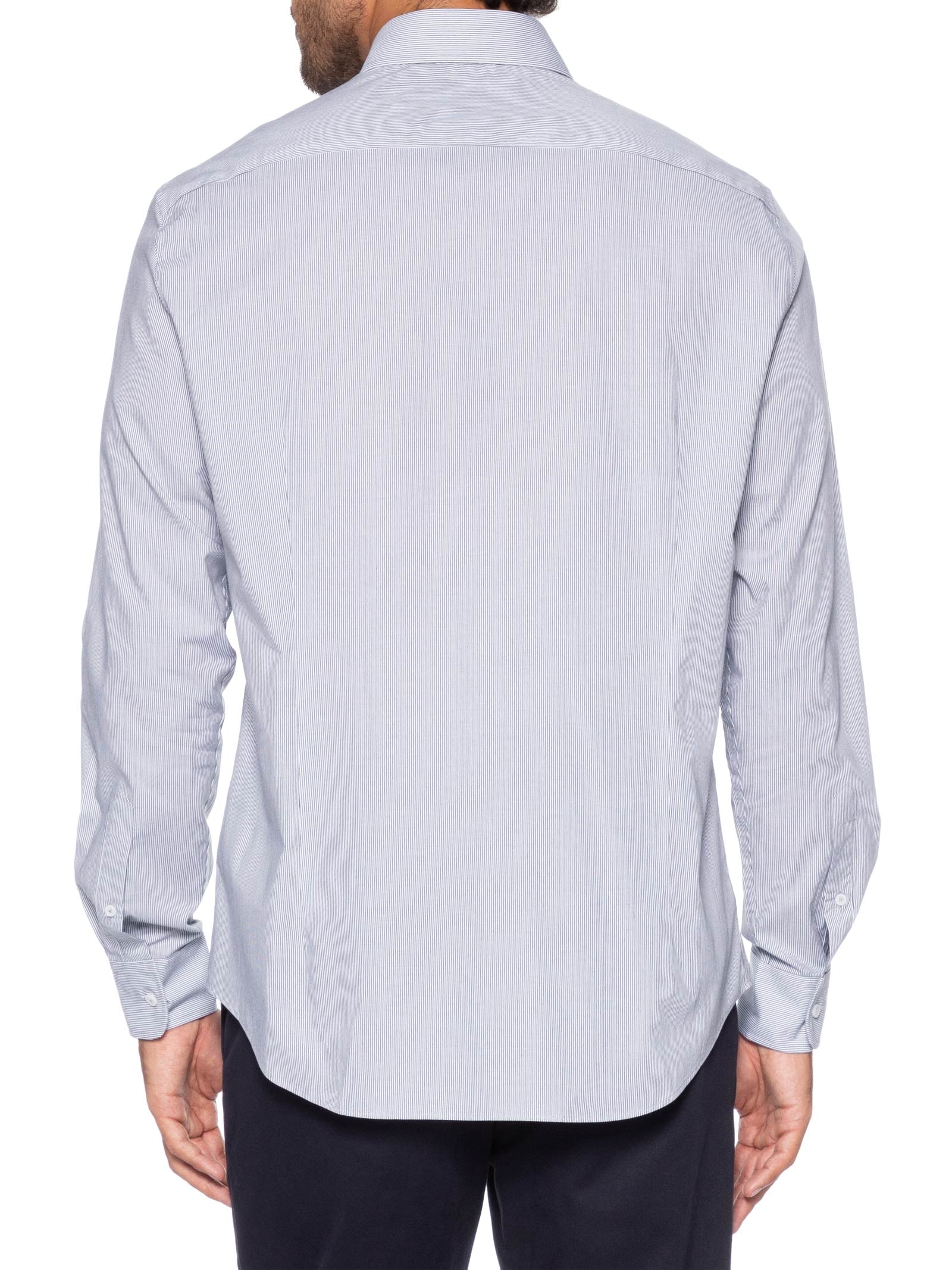 Camisa Masculina Social Slim Fit Listras Azul Tommy Hilfiger