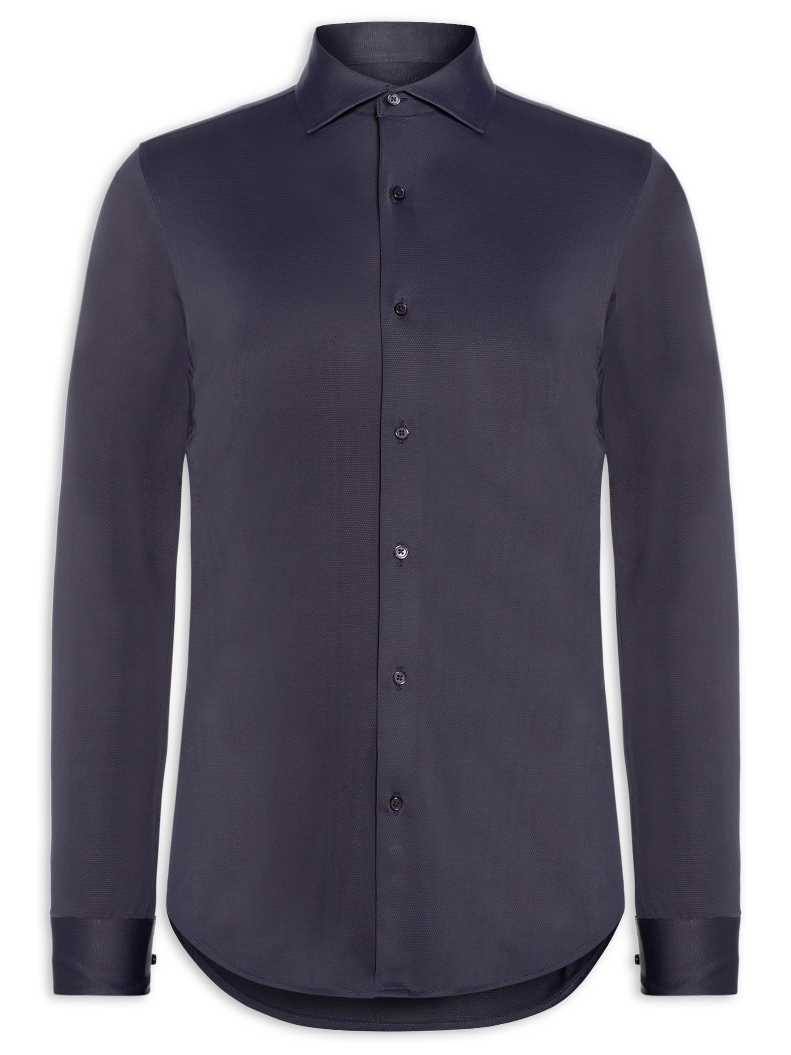 Camisa Masculina Social Slim Fit Tech Dots Respirável Azul '2 Essential