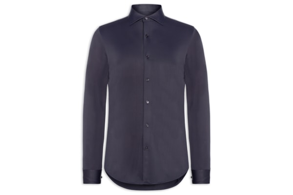 Camisa Masculina Social Slim Fit Tech Dots Respirável - Azul