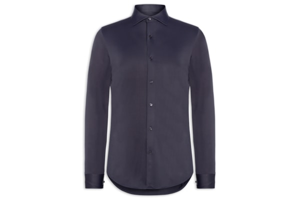 Camisa Masculina Social Slim Fit Tech Dots Respirável - Azul