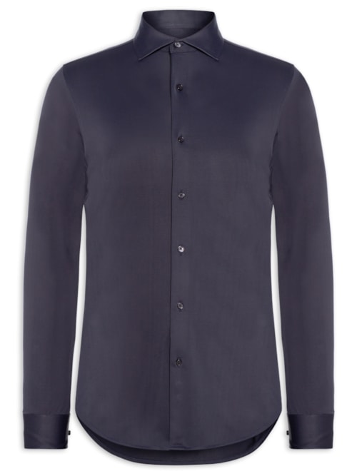 Camisa Masculina Social Slim Fit Tech Dots Respirável - Azul