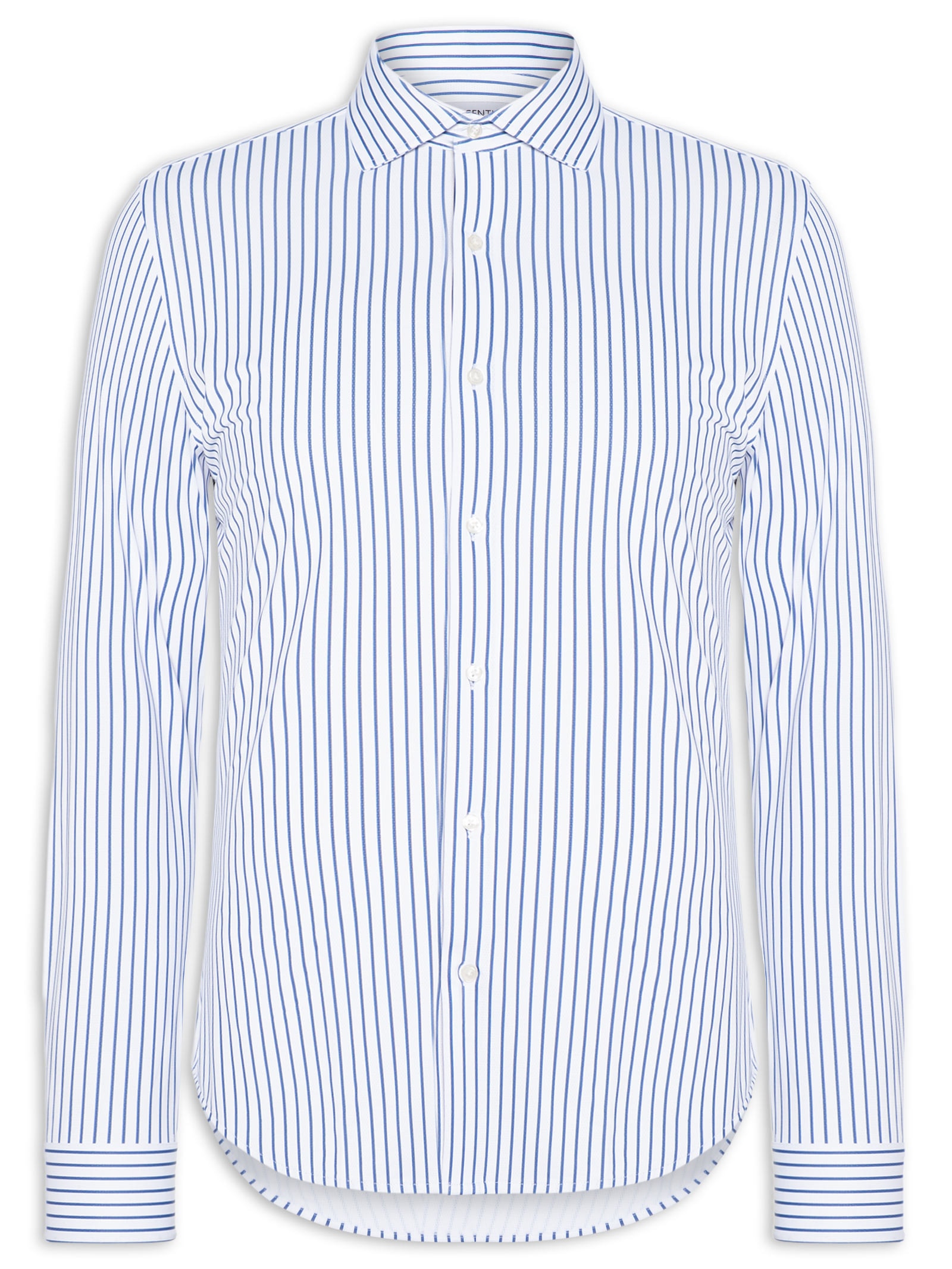 Camisa Masculina Social Slim Fit Tech Dots Respirável Azul '2 Essential