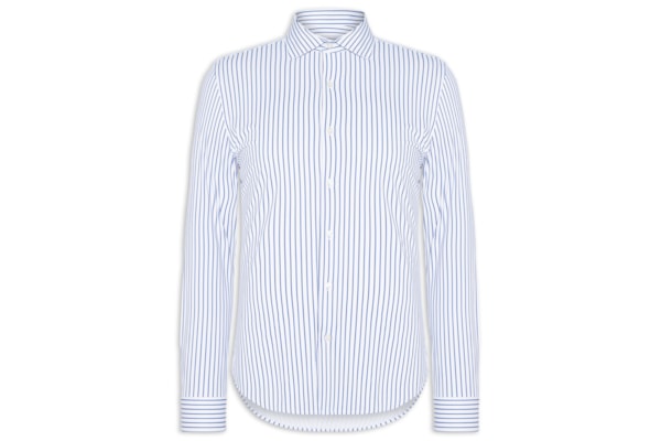 Camisa Masculina Social Slim Fit Tech Dots Respirável - Azul