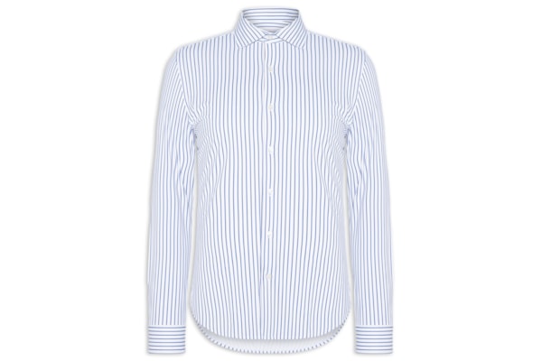 Camisa Masculina Social Slim Fit Tech Dots Respirável - Azul