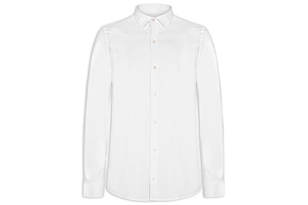 Camisa Masculina Social Slim Fit Tech Dots Respirável - Branco