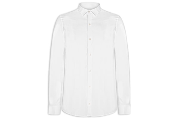 Camisa Masculina Social Slim Fit Tech Dots Respirável - Branco