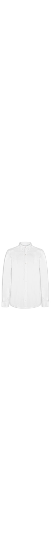 Camisa Masculina Social Slim Fit Tech Dots Respirável - Branco