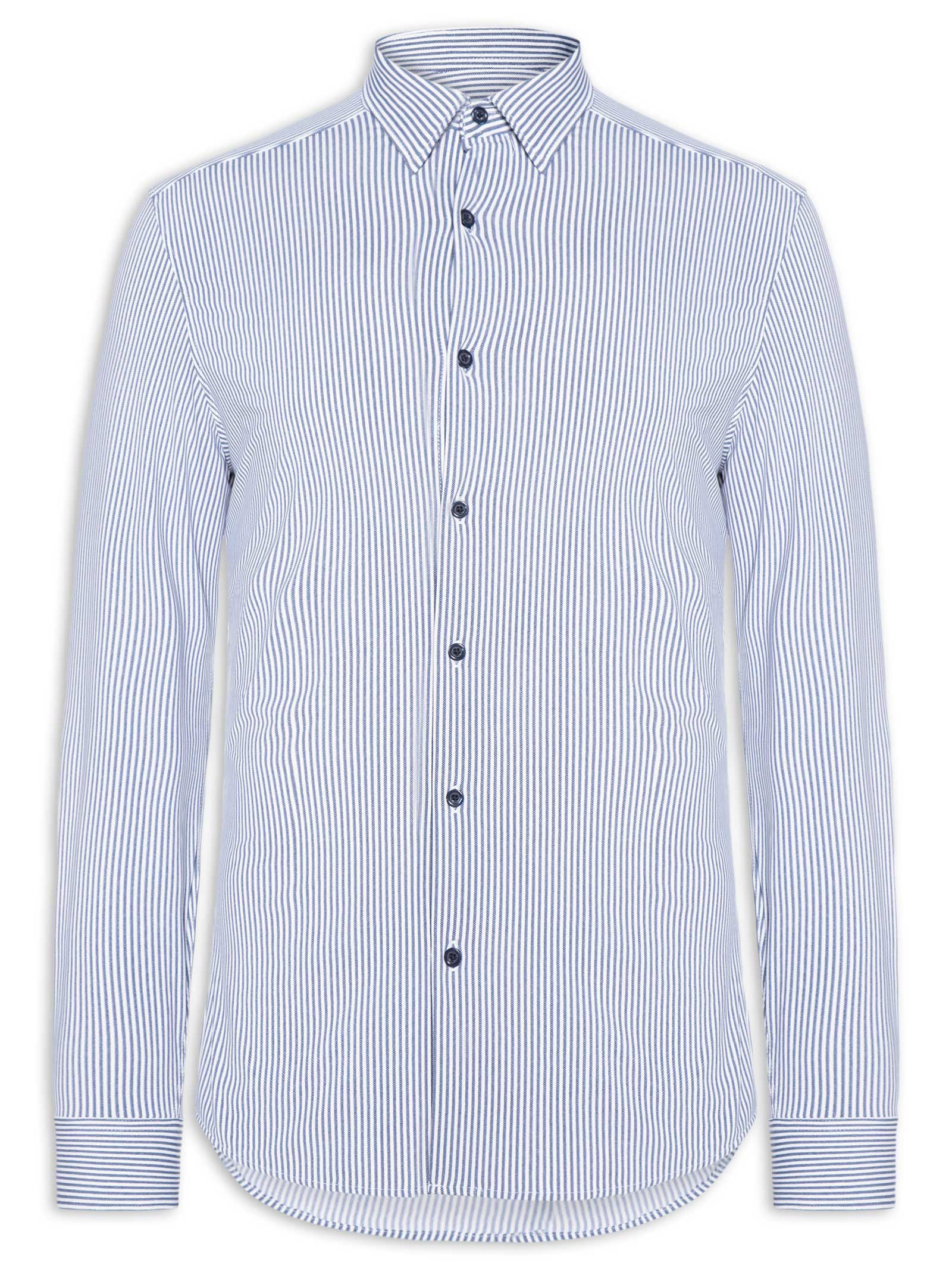 Camisa Masculina Social Tech Azul '2 Essential