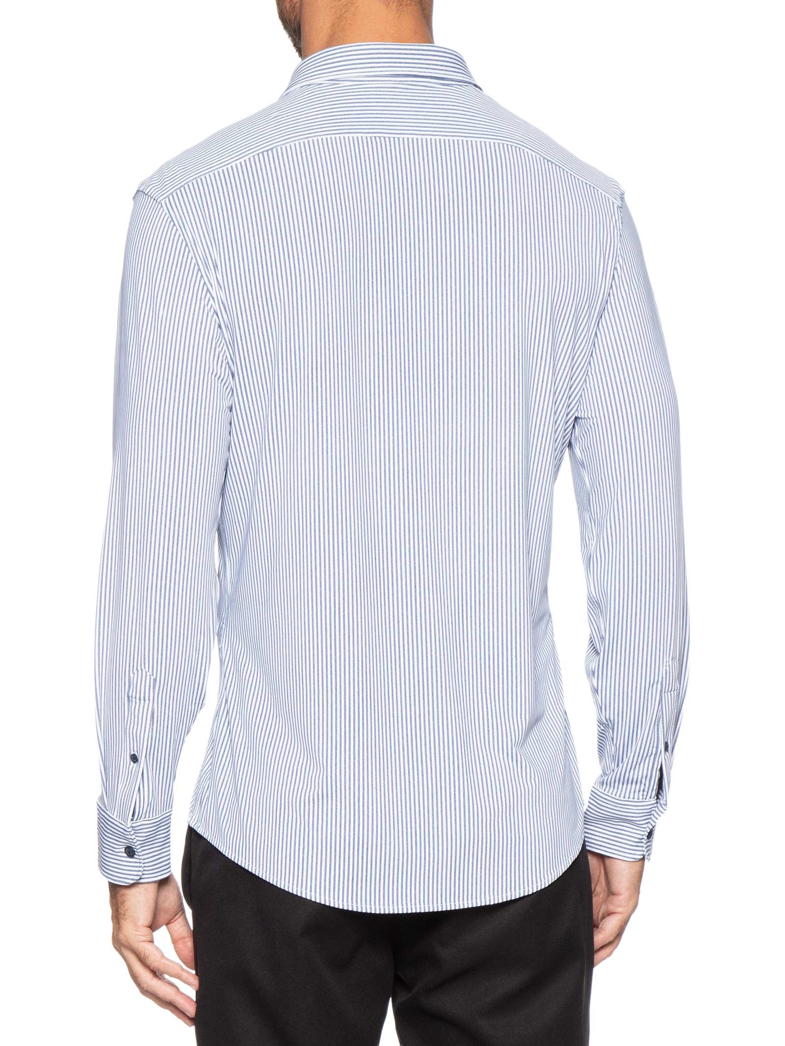 Camisa Masculina Social Tech Azul '2 Essential