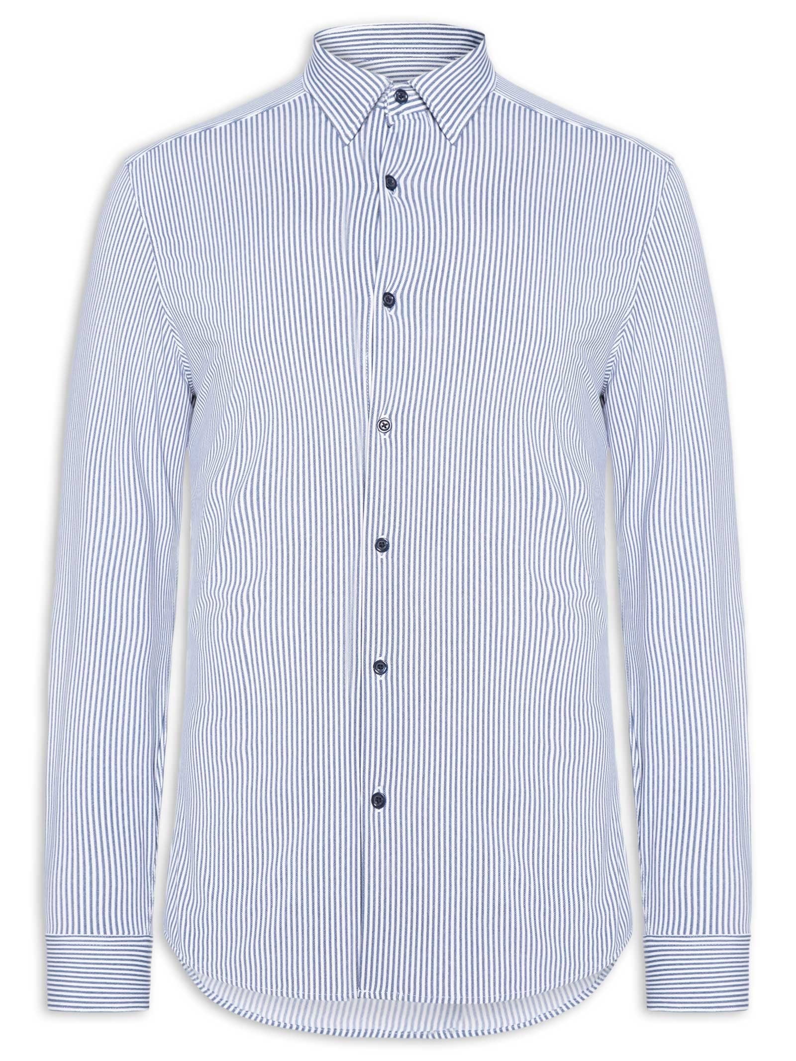 Camisa Masculina Social Tech Azul '2 Essential