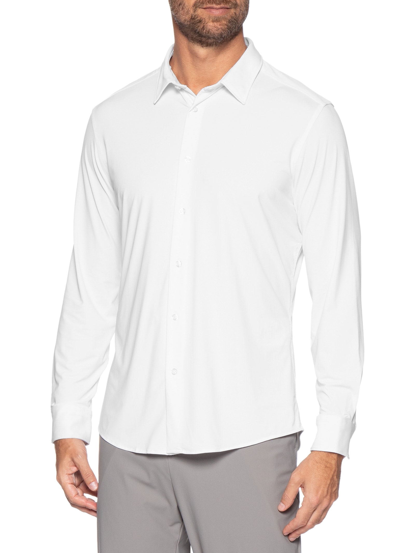 Camisa Masculina Social Tech Branco '2 Essential