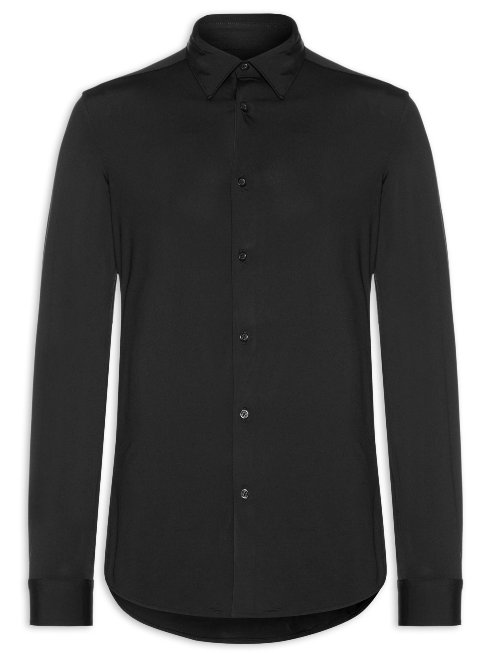 Camisa Masculina Social Tech Preto '2 Essential