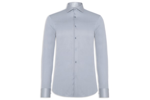 Camisa Masculina Social Tecnologica Manga Longa - Azul