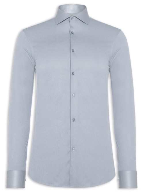 Camisa Masculina Social Tecnologica Manga Longa – Azul