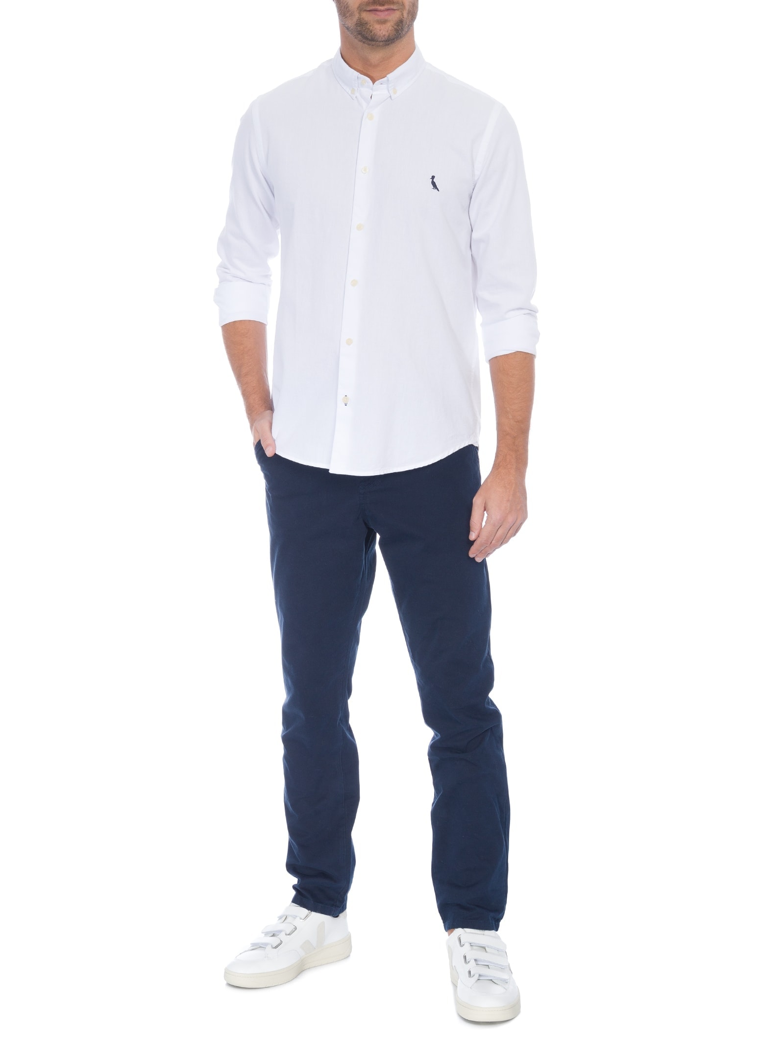 Camisa Masculina Sport Oxford Branco Reserva