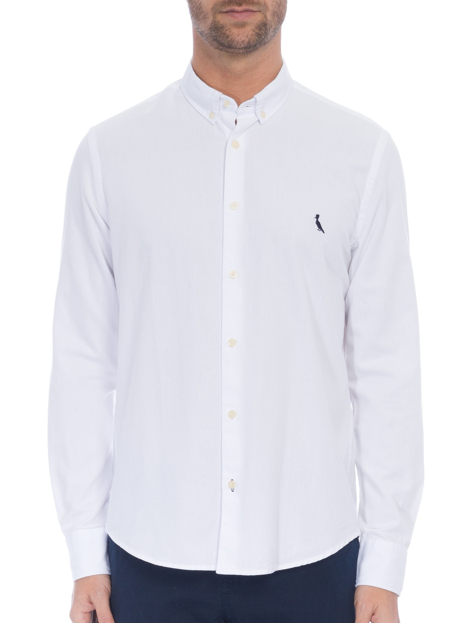 Camisa Masculina Sport Oxford Branco Reserva