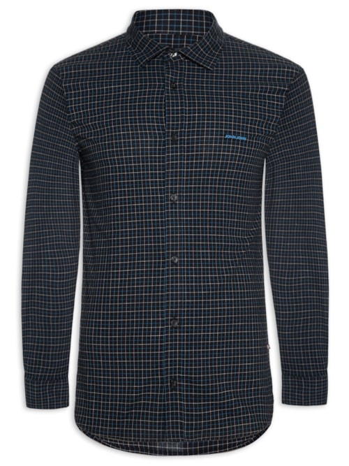 Camisa Masculina Squared Black – Preto