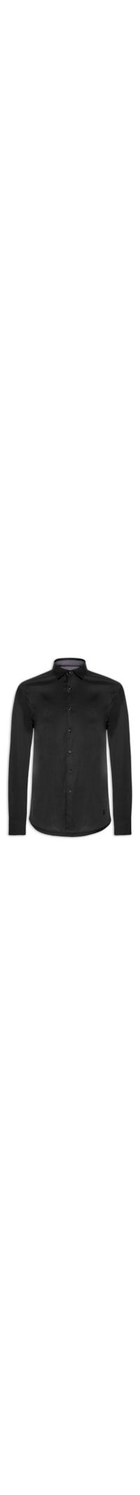 Camisa Masculina Stretch Fio 60 - Preto