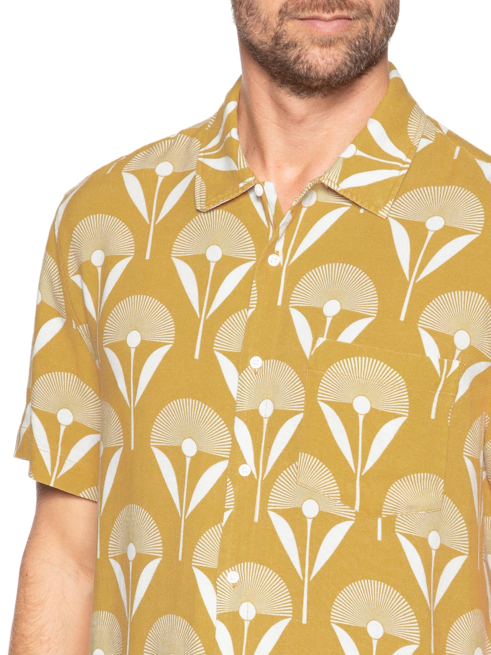 Osklen - Camisa Masculina Sunflower - Amarelo