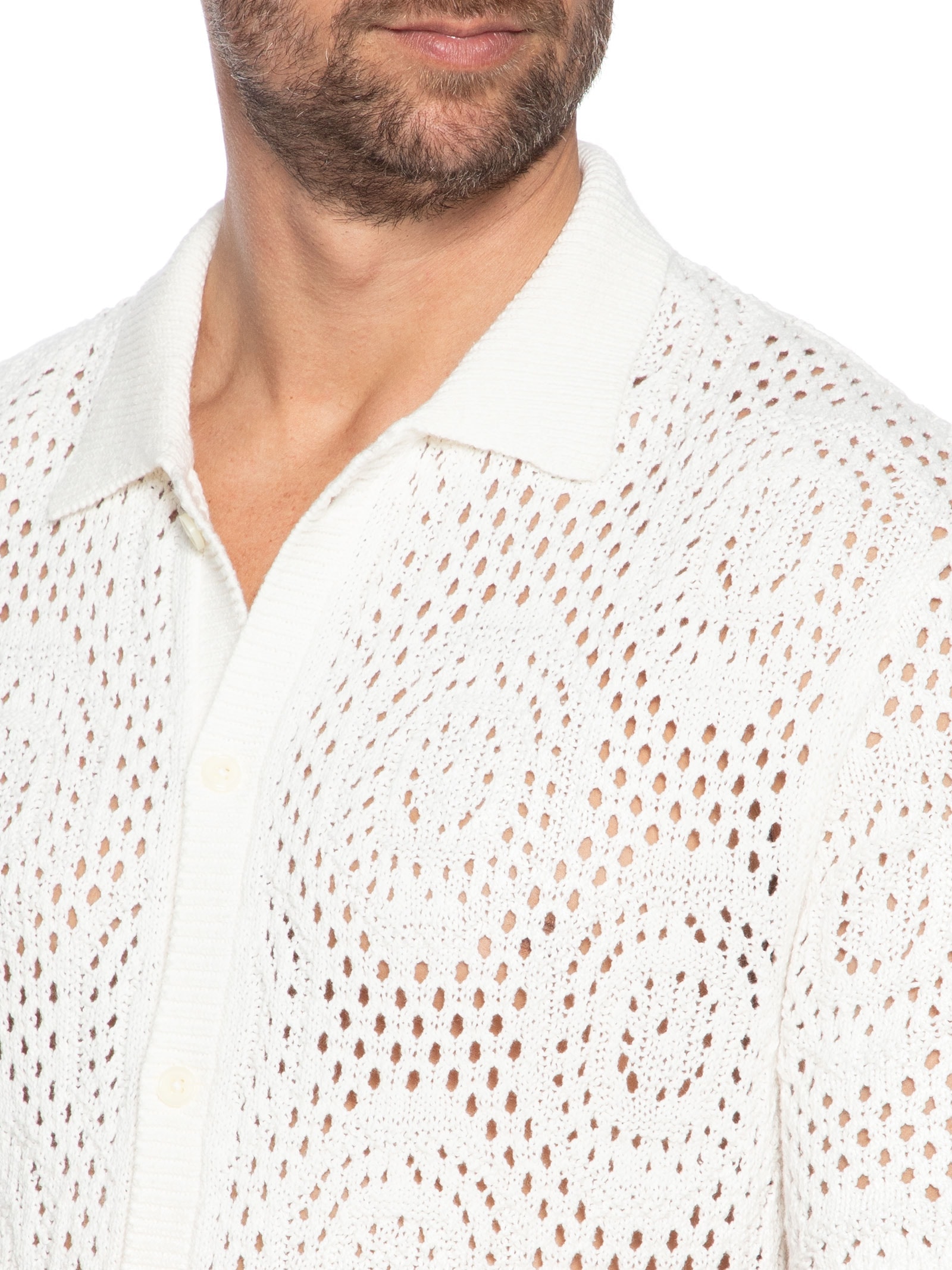 Camisa Masculina Sweater Camp Shirt Tricot Off White Levi's