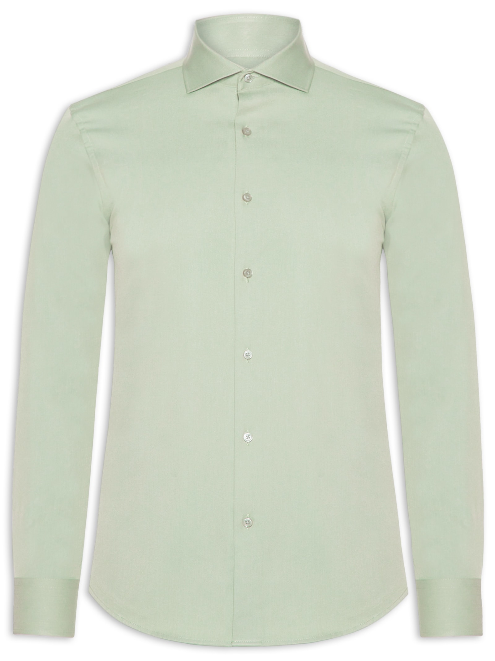 Camisa Masculina Tech Fibra De Bambu Slim Fit Verde '2 Essential