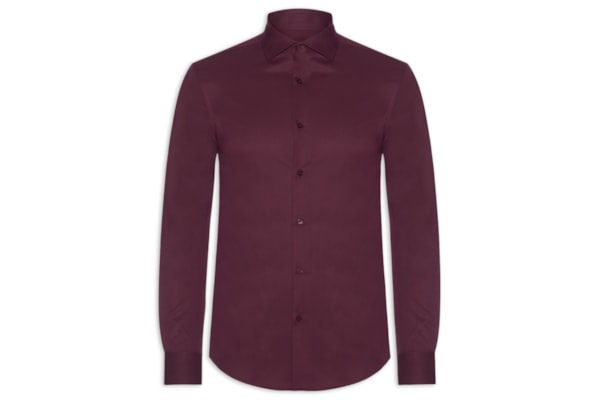 Camisa Masculina Tech Fibra De Bambu Slim Fit - Vermelho