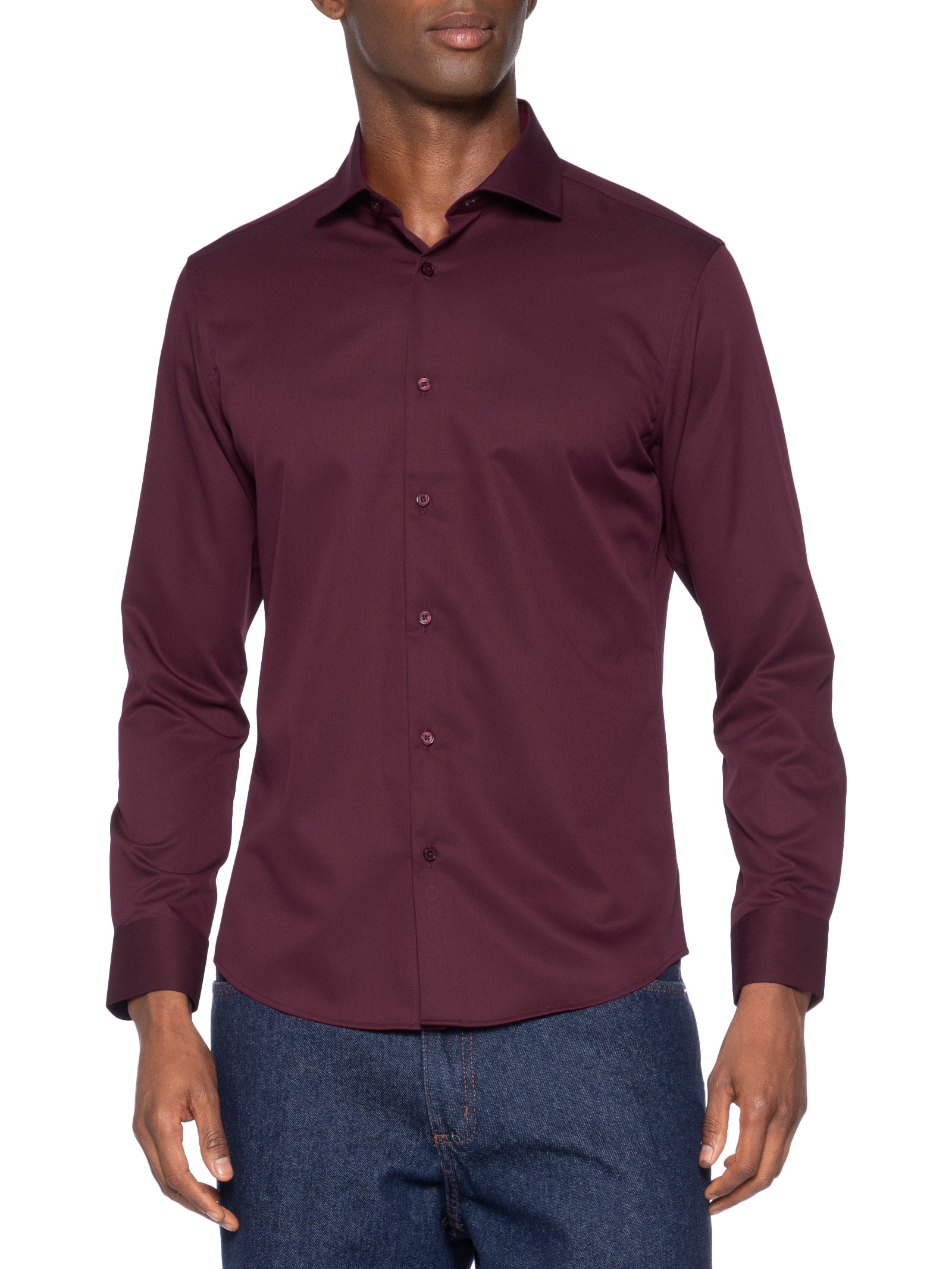 Camisa Masculina Tech Fibra De Bambu Slim Fit Vermelho '2 Essential