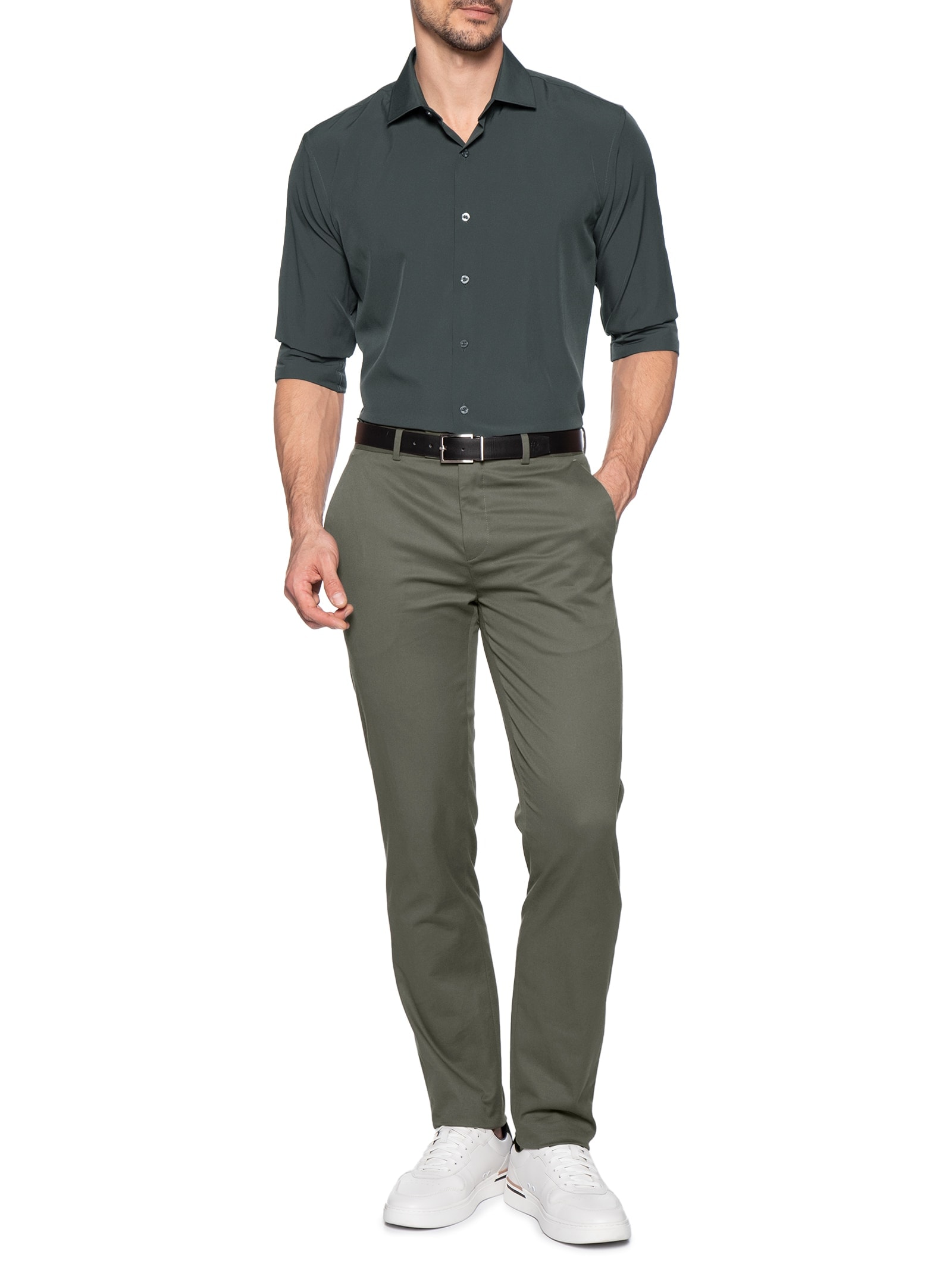 Camisa Masculina Tech Line Smart Move Cinza '2 Essential