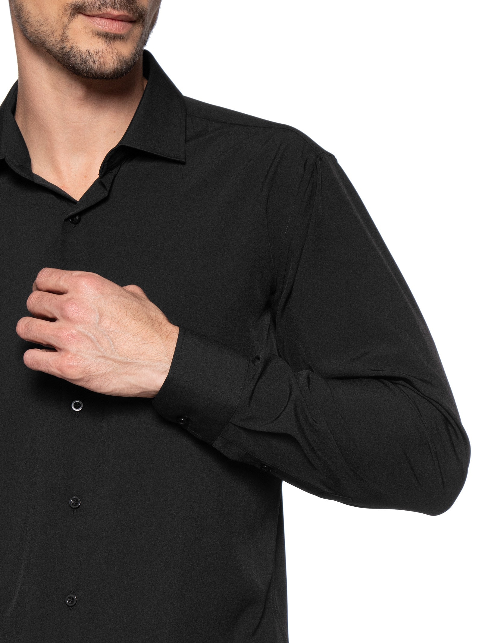 Camisa Masculina Tech Line Smart Move Preto '2 Essential