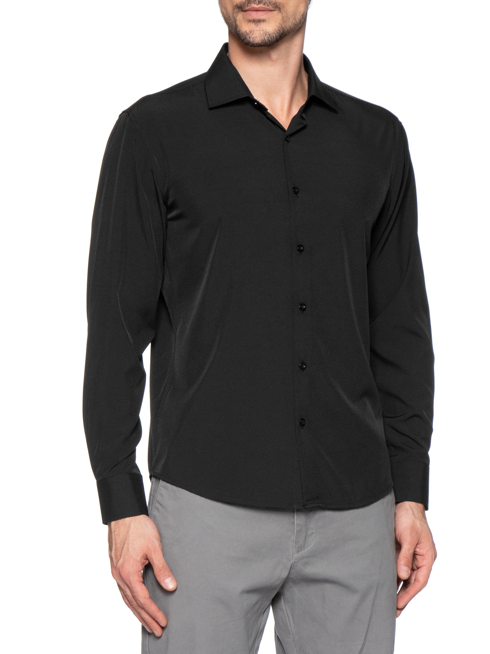 Camisa Masculina Tech Line Smart Move Preto '2 Essential