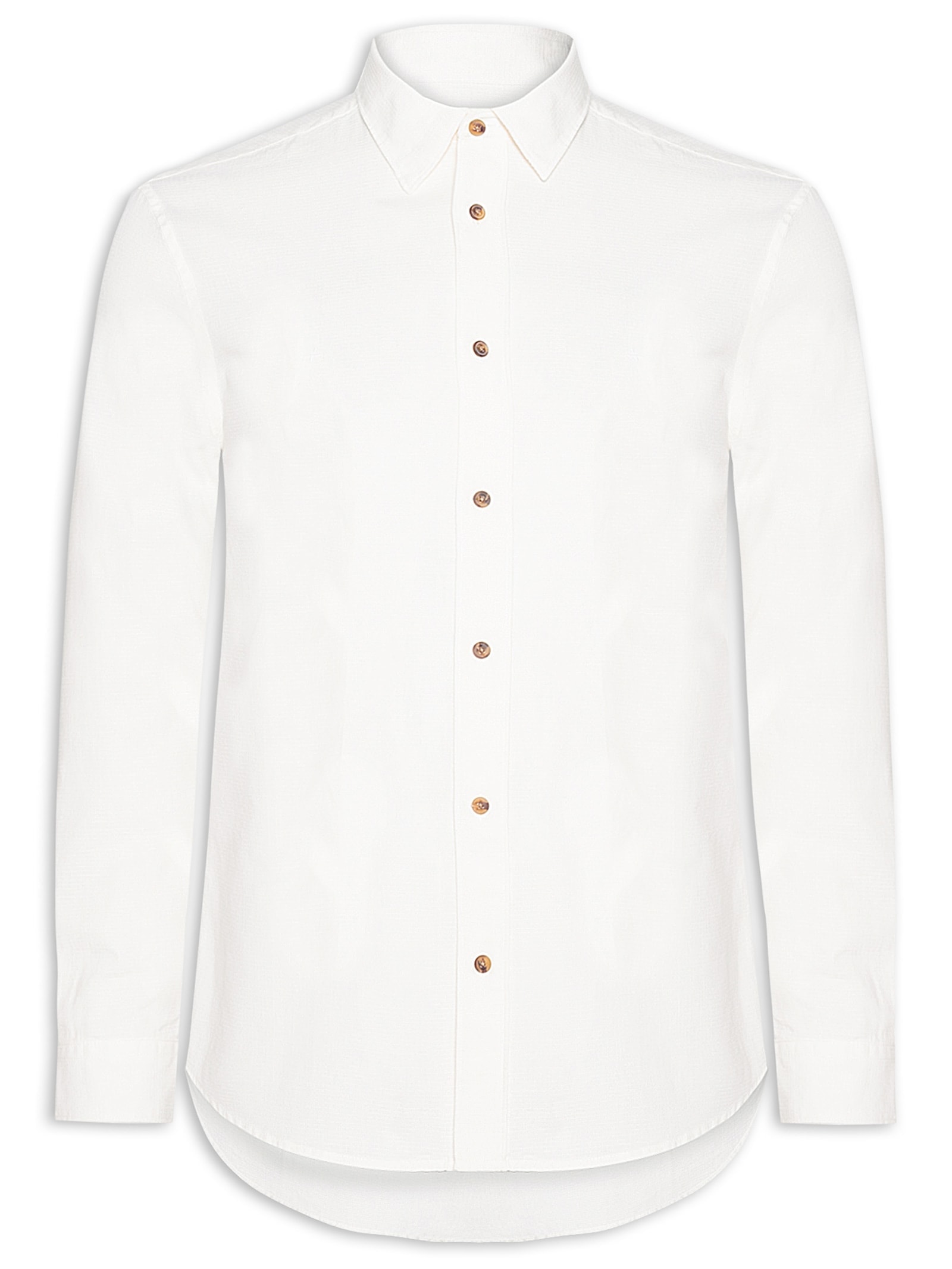 Camisa Masculina Textura Quadriculada Mini Branco Aramis