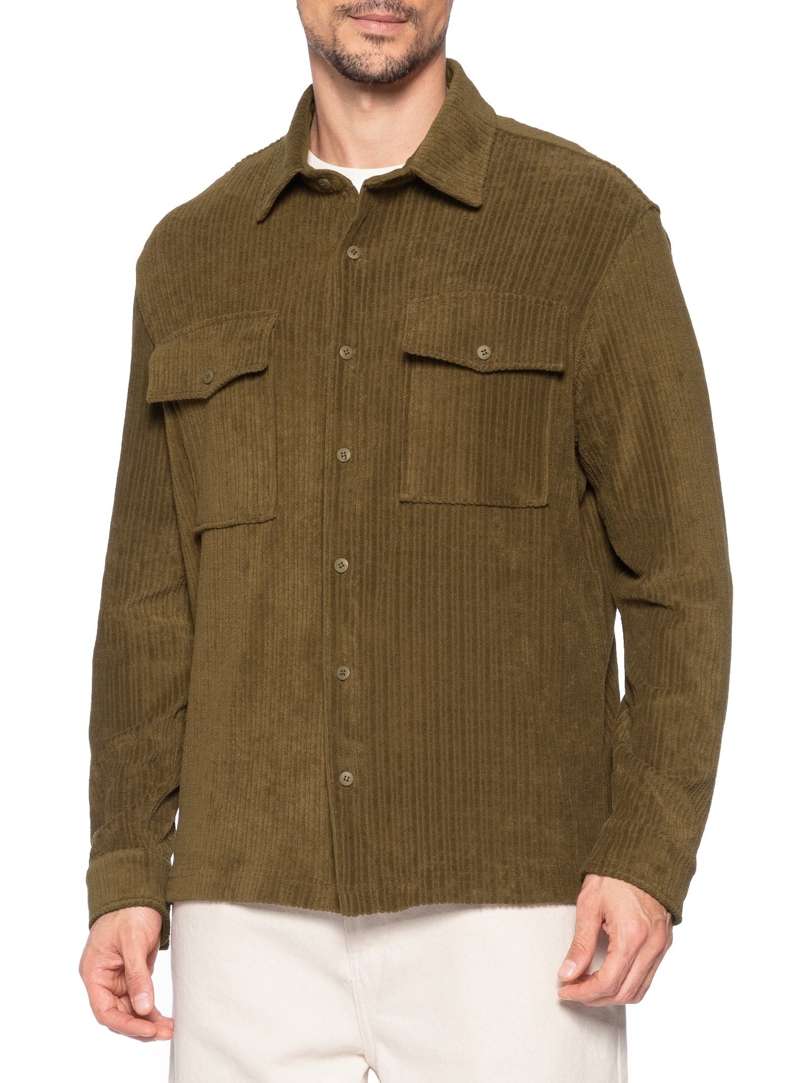 Camisa Masculina Towelling Rib Marrom Osklen