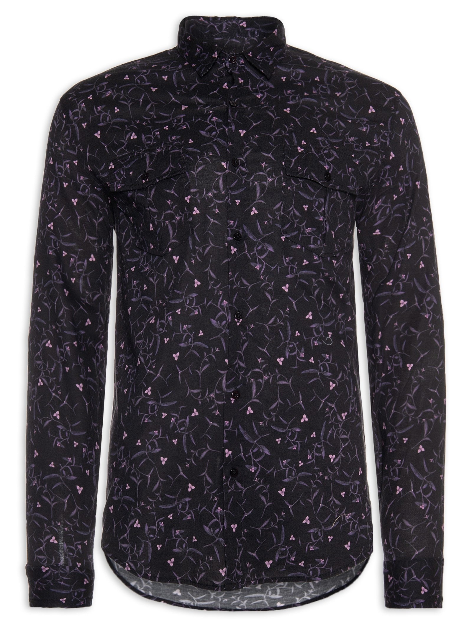 Camisa Masculina Trapoeraba Manga Longa Preto Osklen