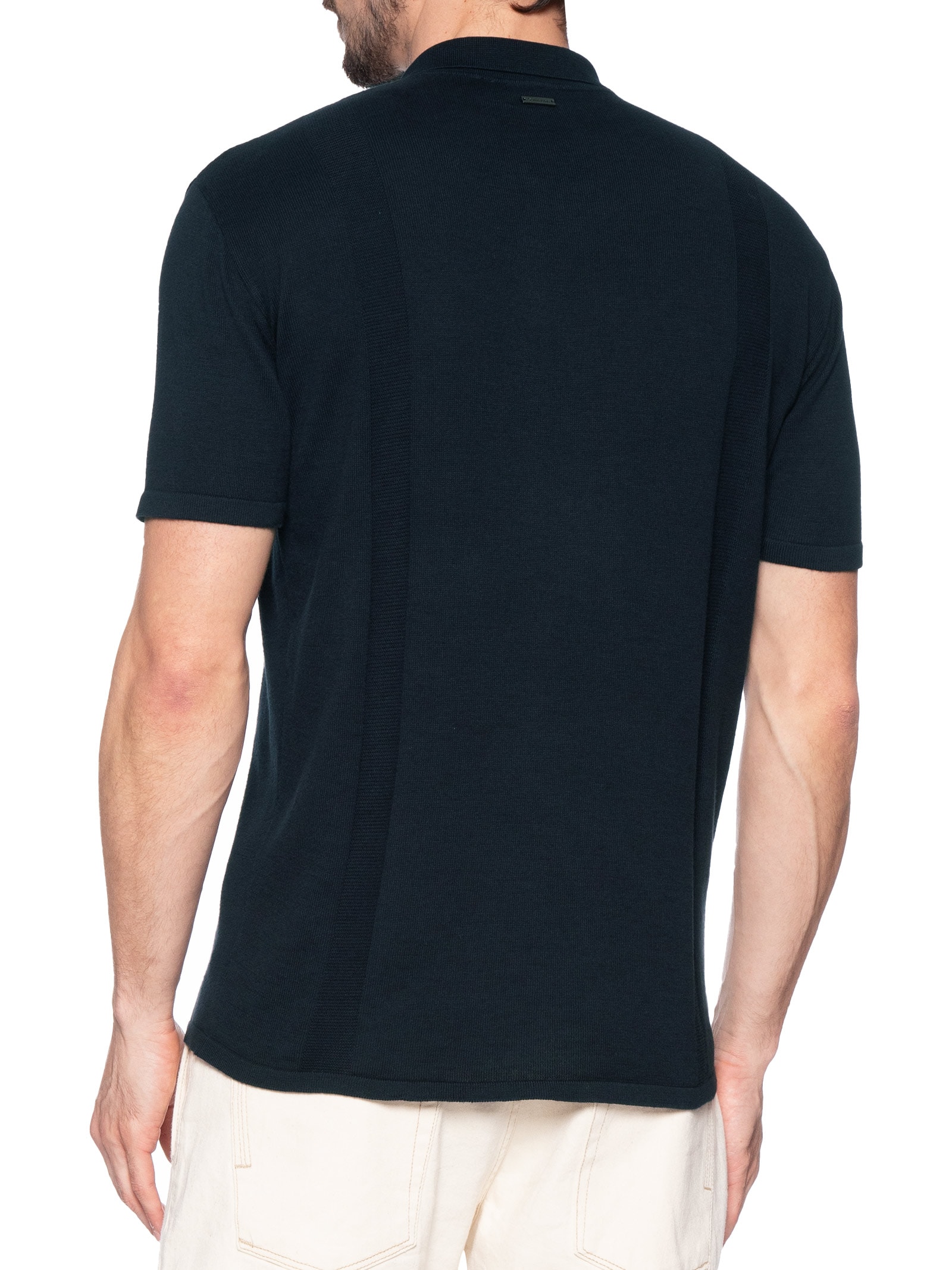 Camisa Masculina Tricô Stripes Azul Calvin Klein - White Label