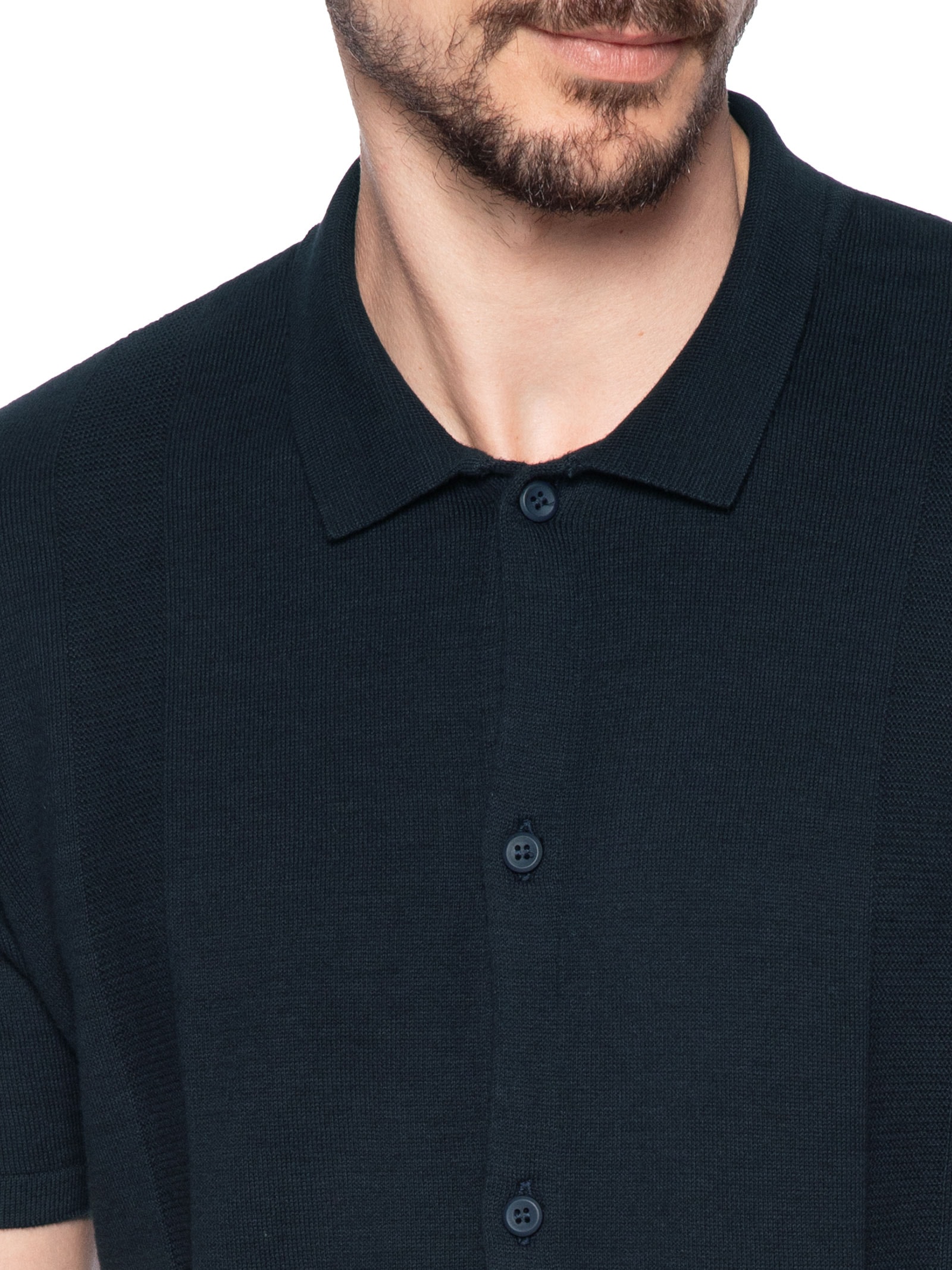 Camisa Masculina Tricô Stripes Azul Calvin Klein - White Label